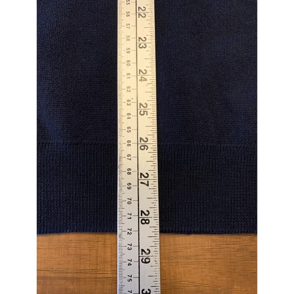 Saint James Sweater New Wool Navy Green Plaid Elbow Patches Men's  Size 48 - Picture 14 of 16